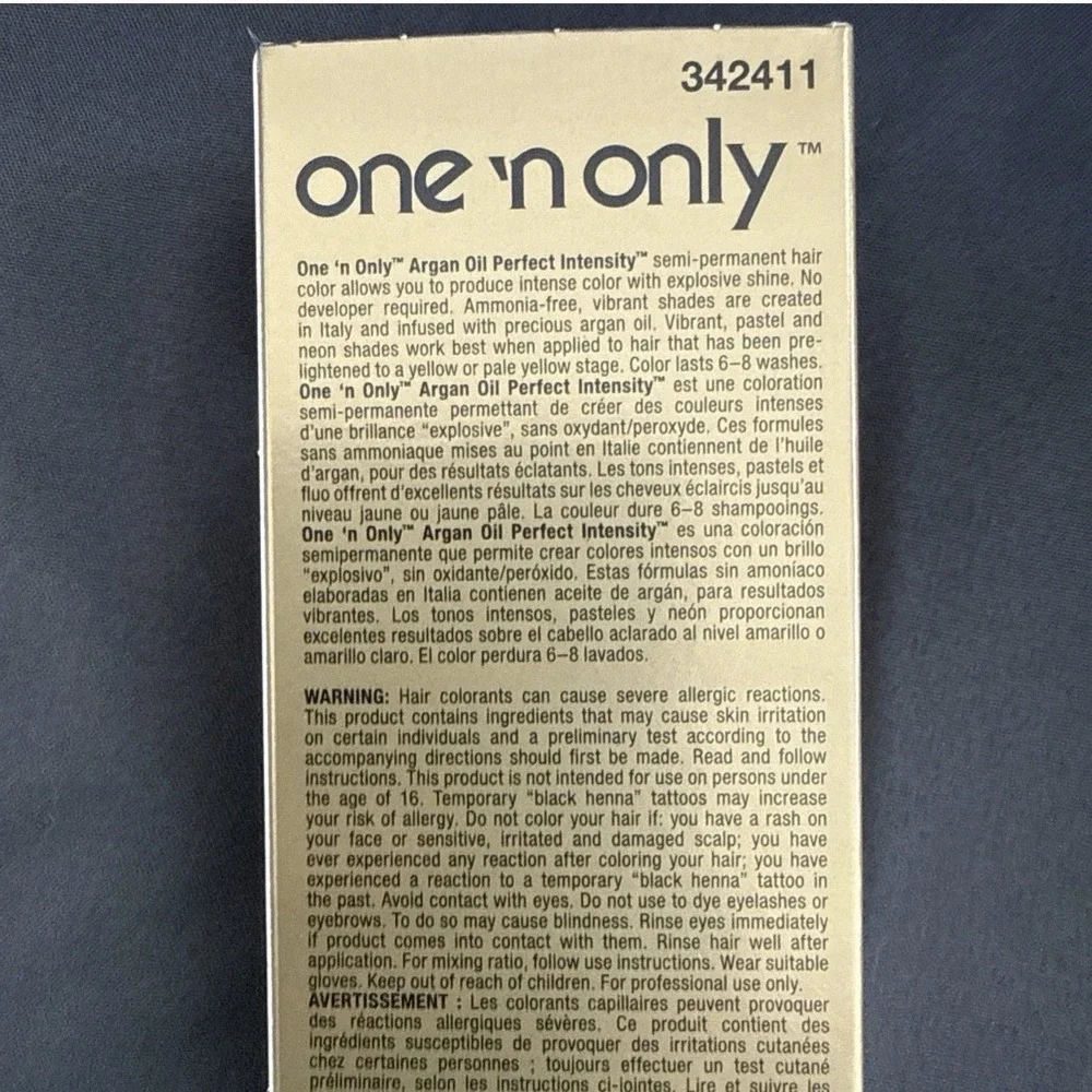 One‎ 'n Only Argan Oil Perfect Intensity Semi-Permanent Hair Color Chrome 3 Pack